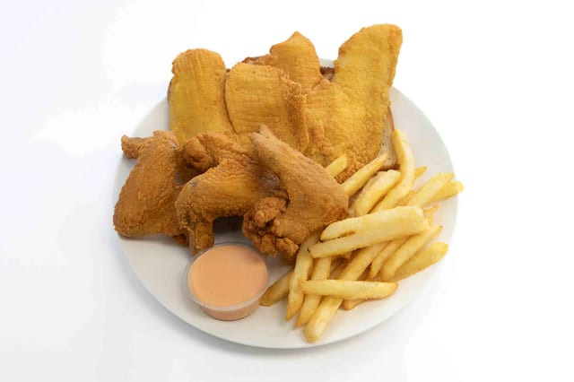 Combo #10 - 2 Tilapia & 10 Shrimp or 3 Wings.