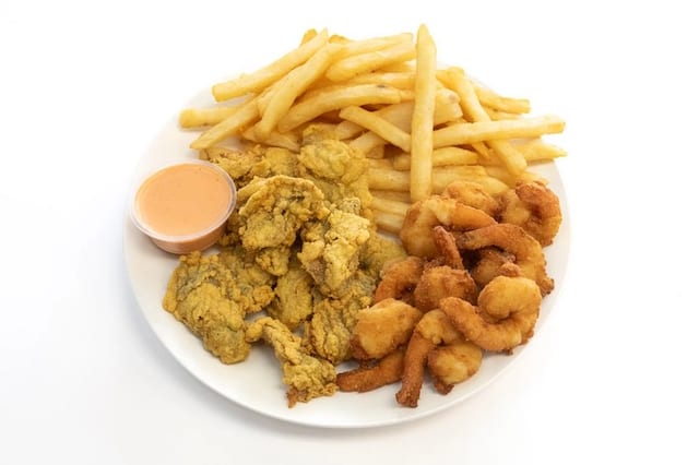 Combo #13 - Oysters & 10 Shrimp or 3 Wings.